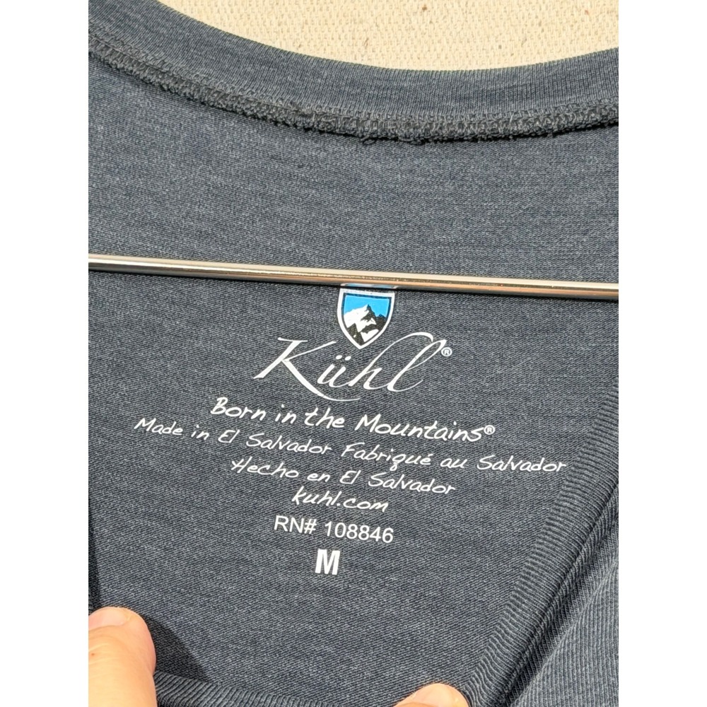 Kuhl Tank Top Women Medium Blue Sleeveless Hiking Activewear Born in Mountains